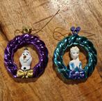 Olaf en elsa kerstkrans AH ruilen, Ophalen of Verzenden, Mickey Mouse, Zo goed als nieuw, Beeldje of Figuurtje