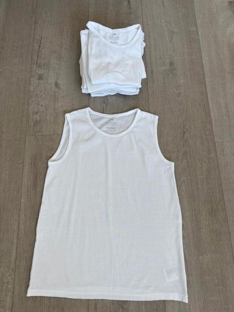 9 H&M Witte Katoenen Hemden - Maat 158-164, Kinderen en Baby's, Kinderkleding | Maat 158, Zo goed als nieuw, Jongen, Nacht- of Onderkleding