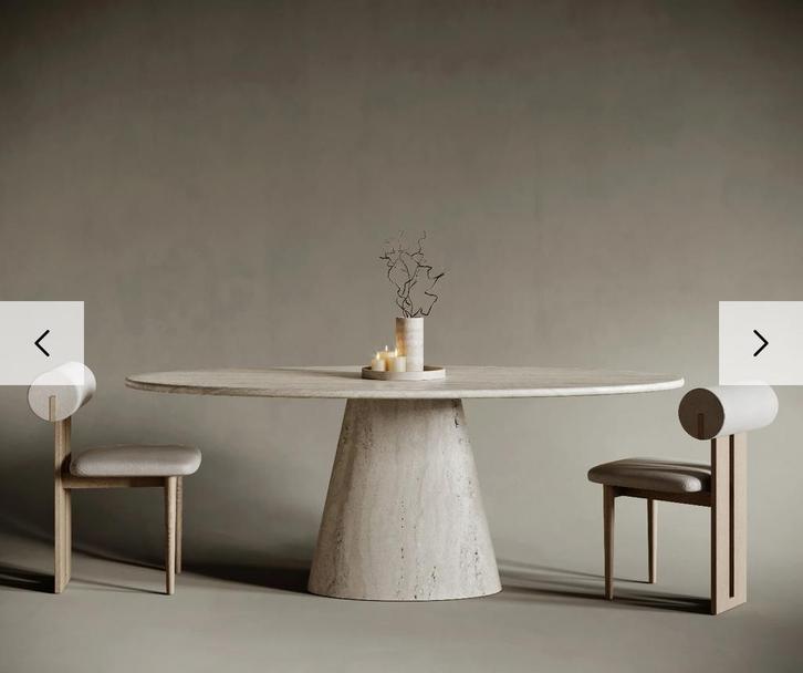 Travertin eet tafel Eettafel 200x100 ZGAN - Alleen Ophalen!, Huis en Inrichting, Tafels | Eettafels, Zo goed als nieuw, 50 tot 100 cm