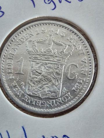 1 Gulden Wilhelmina 1913 beschikbaar voor biedingen