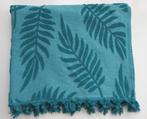 Groot turquoise katoenen handdoek met kwasten, nieuw, Huis en Inrichting, Oosterveldweg 15, 7274 DZ, Verzenden, Handdoek, Nieuw