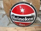 Dubbelzijdige Heineken lichtbak, Ophalen, Gebruikt, Reclamebord, Plaat of Schild, Heineken