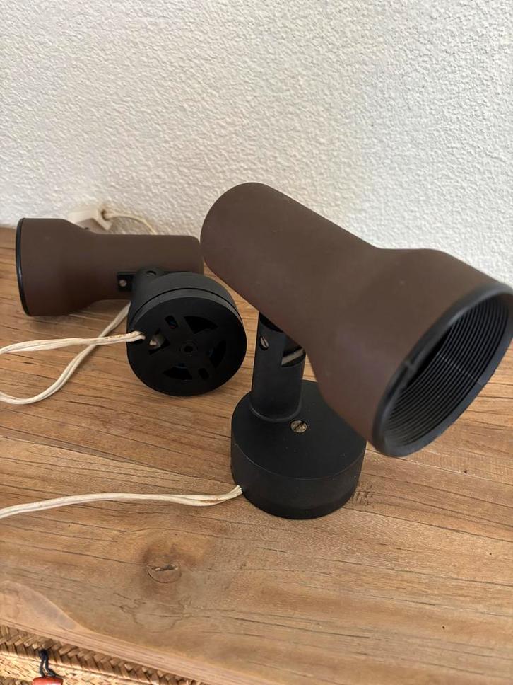 2 Vintage Wandspot Lampen, Huis en Inrichting, Lampen | Wandlampen, Gebruikt, Metaal, Ophalen of Verzenden