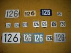 oud emaille huisnummer 126 ook 127 128 129 130 131 132 133 6, Ophalen of Verzenden