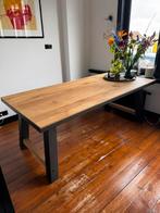 Eettafel hout industrieel henders en hazel 210x100, Huis en Inrichting, Tafels | Eettafels, Ophalen, 50 tot 100 cm, Zo goed als nieuw