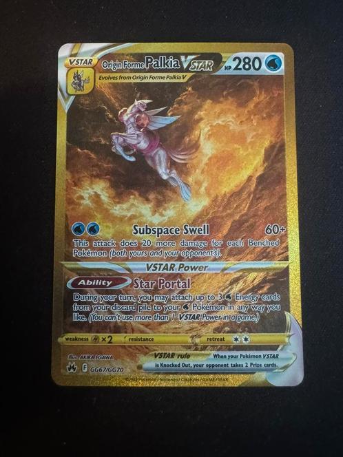Origin Forme Palkia VSTAR CRZ GG67, Hobby en Vrije tijd, Verzamelkaartspellen | Pokémon, Zo goed als nieuw, Losse kaart, Ophalen of Verzenden