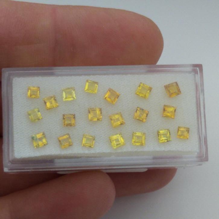 Saffier geel 20 stuks 4.68 karaat - Edelstenen, Sieraden, Tassen en Uiterlijk, Edelstenen, Nieuw, Ophalen of Verzenden