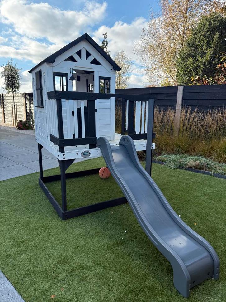 Speelhuis met glijbaan - Backyard Discovery, Kinderen en Baby's, Speelgoed | Buiten | Speelhuisjes, Zo goed als nieuw, Hout, Ophalen