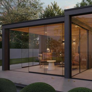 Overkapping glasschuifwand beschikbaar voor biedingen
