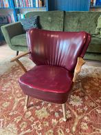 Twee Skai lederen cocktailstoelen / fauteuils, Ophalen, Zo goed als nieuw, 50 tot 75 cm, Leer