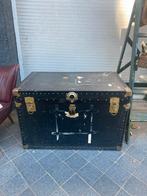 1920 New York USA Overland half metalen houten reiskoffer., Gebruikt, 50 tot 100 cm, 50 tot 75 cm, Ophalen of Verzenden