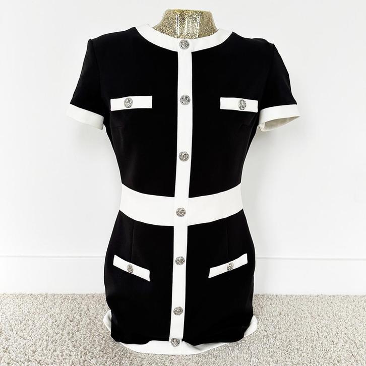 Prachtige Philipp Plein Jurk - 30 (Maat L/M) NIEUW € 399,-, Kleding | Dames, Jurken, Nieuw, Maat 38/40 (M), Zwart, Boven de knie