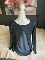 zwarte overslag top Amisu, Verzenden, Zwart, Lange mouw, Maat 36 (S)