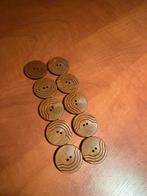 10 bruine knopen, Ophalen of Verzenden, Knoop of Knopen