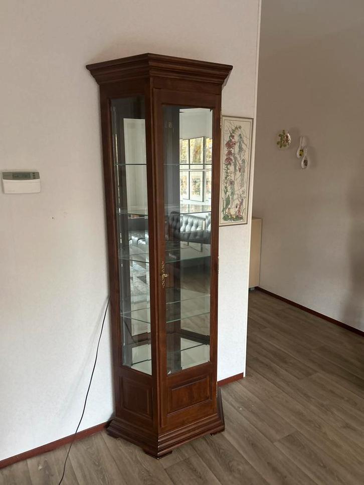 Antieke Vitrinekast met Verlichting, Huis en Inrichting, Kasten | Vitrinekasten, Zo goed als nieuw, 150 tot 200 cm, 50 tot 100 cm