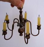 Om 1875 - 1925 Bronzen MINI MINIATUUR Kroonluchter Lamp