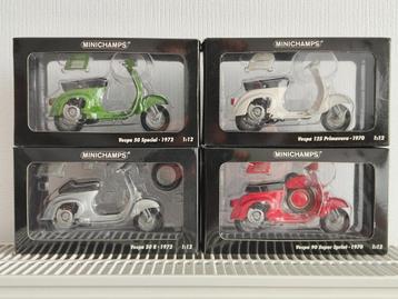 4x Minichamps Vespa 1/12 beschikbaar voor biedingen