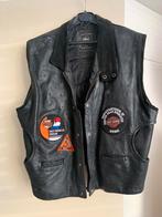 Zwart lederen HD Vest, Motoren, Heren, XL, Overige typen, Tweedehands