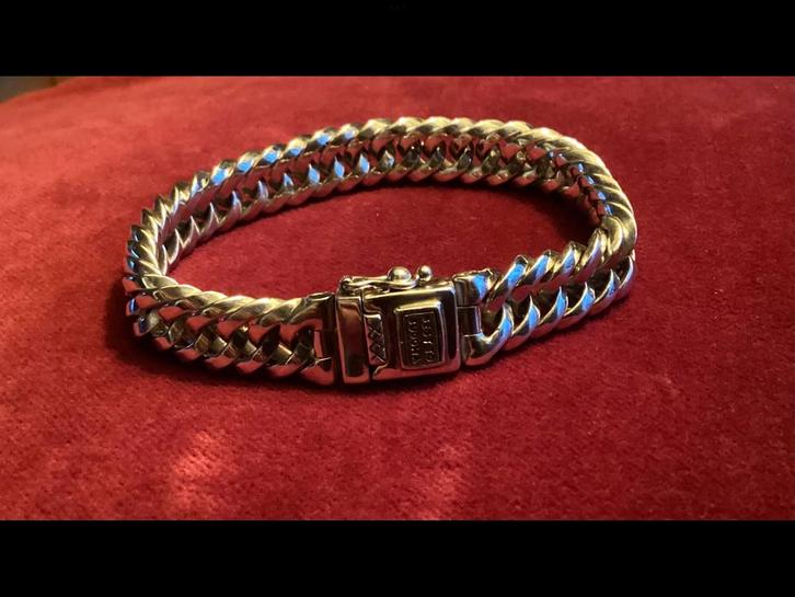 Best to buddha armband “ Chain XS “ zo goed als nieuw, Sieraden, Tassen en Uiterlijk, Armbanden, Zo goed als nieuw, Zilver, Ophalen of Verzenden