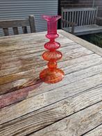 Gekleurde glazen kandelaar, Ophalen of Verzenden, Zo goed als nieuw, Overige materialen, Minder dan 25 cm