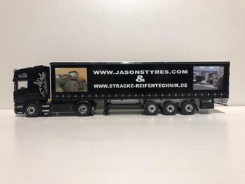 modelauto 1-50 WSI Scania R Topline en Tautliner v.Bilsen beschikbaar voor biedingen