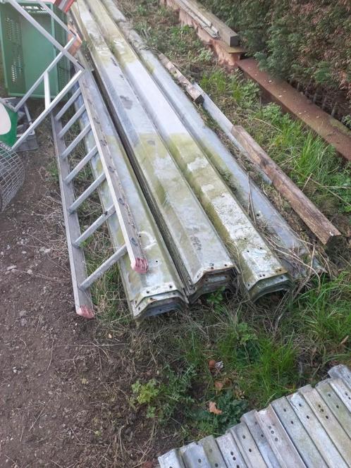 Goten afkomstig van kassen staal verzinkt 0612954942, Doe-het-zelf en Verbouw, Buizen en Afvoer, Gebruikt, Dakgoot, Overige materialen