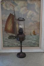 Antieke staande olielamp 74 cm, Antiek en Kunst, Ophalen of Verzenden