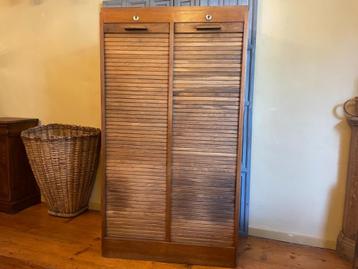 Rolluikkast Archiefkast Muziekkast Kantoorkast Vintage Frans beschikbaar voor biedingen