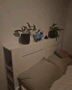 Brimnes hoofdeinde met bergruimte, wit, 140 cm, Ophalen, Gebruikt, Tweepersoons, 140 cm