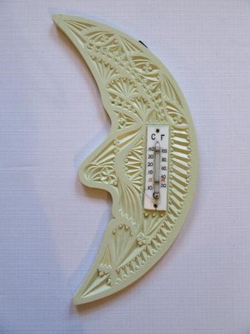1928 friese kerfsnede maan thermometer houtsnijwerk  beschikbaar voor biedingen
