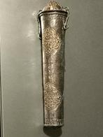 Antiek zilver rolhouder Azië 19e eeuw, Ophalen of Verzenden, Zilver