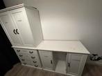 Witte kledingkast met commode, Kinderen en Baby's, Kinderkamer | Commodes en Kasten, Gebruikt, 50 tot 70 cm, 105 cm of meer, Ophalen of Verzenden