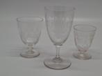 3 Art Nouveau Glazen (periode 1880 - 1914), Ophalen of Verzenden