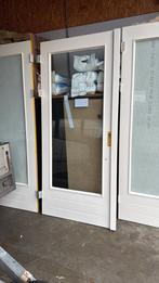 Dubbele hard houten deuren, Doe-het-zelf en Verbouw, Deuren en Horren, Ophalen, Gebruikt, 80 tot 100 cm, Overige typen