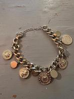 Vintage goudkleur bedelarmband armband schakelarmband boho, Overige materialen, Ophalen of Verzenden, Zo goed als nieuw, Met bedels of kralen