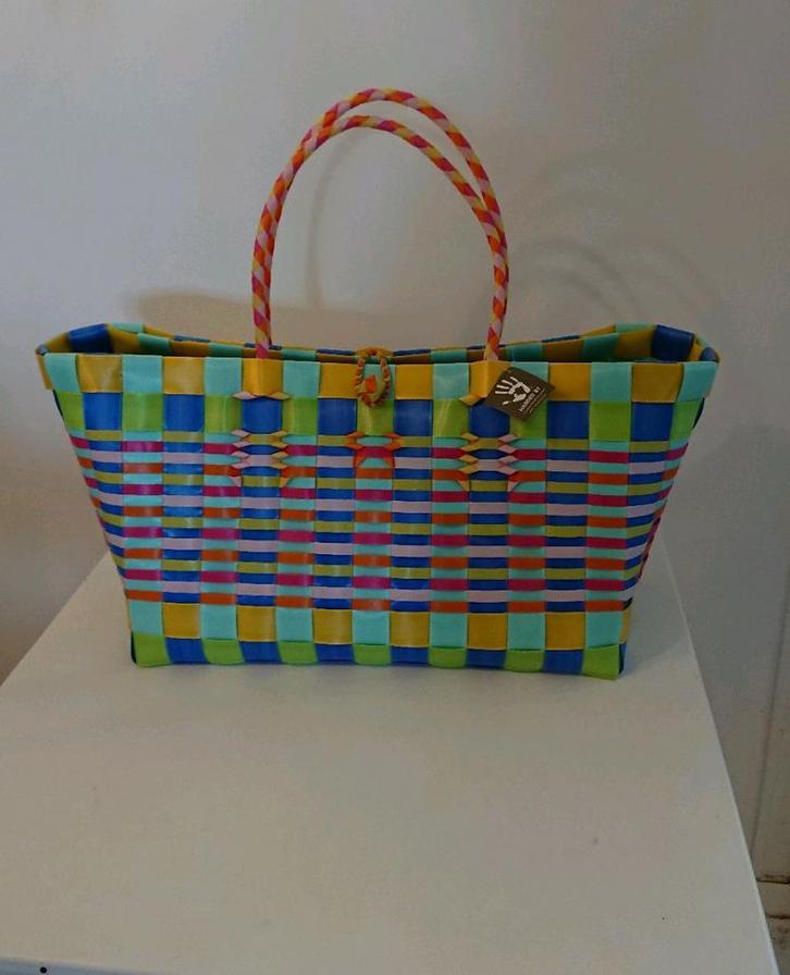 Kleurrijke shopper /opberger Handed By., Kinderen en Baby's, Overige Kinderen en Baby's, Nieuw, Ophalen of Verzenden