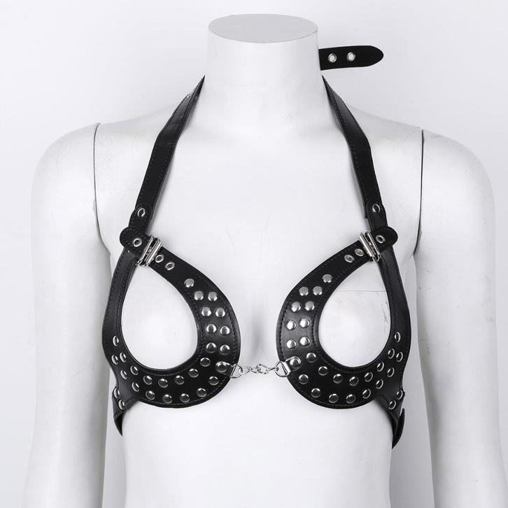 Zwarte leren BH (sexy leder leer beha cup a b c d e), Kleding | Dames, Ondergoed en Lingerie, BH, Zwart, Verzenden