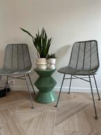 2 grijze gevlochten stoelen, Huis en Inrichting, Stoelen, Ophalen, Zo goed als nieuw, Grijs, Twee