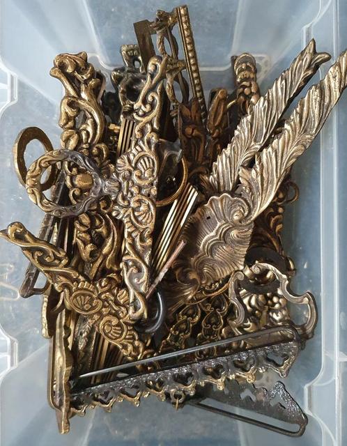 grote verzameling vintage schellekoord beslag messing, Hobby en Vrije tijd, Borduren en Borduurmachines, Nieuw, Onderdeel of Toebehoren