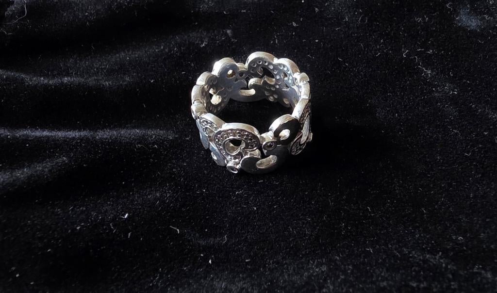 Zilveren Pierre Cardin Ring - Maat 18, Ophalen of Verzenden, Zo goed als nieuw, 17 tot 18, Dame