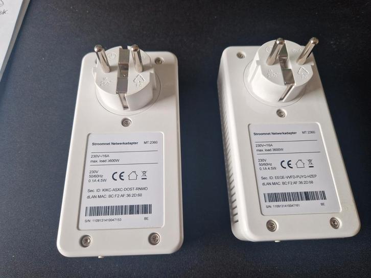 KPN Powerline Adapters - Set van 2, Computers en Software, Powerlines, Gebruikt, Ophalen