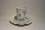 Rosenthal Studio Linie Kop & Schotel Wit Grijs Bloemen, Ophalen of Verzenden