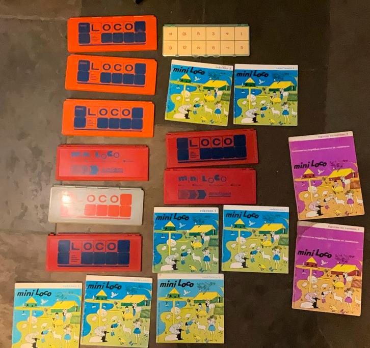 Mini loco 9x doosje 9 boekjes vintage, Kinderen en Baby's, Speelgoed | Educatief en Creatief, Gebruikt, Ophalen of Verzenden