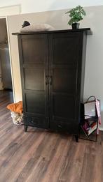 Zwarte kast, Ophalen, Strak, Gebruikt, 70 tot 120 cm