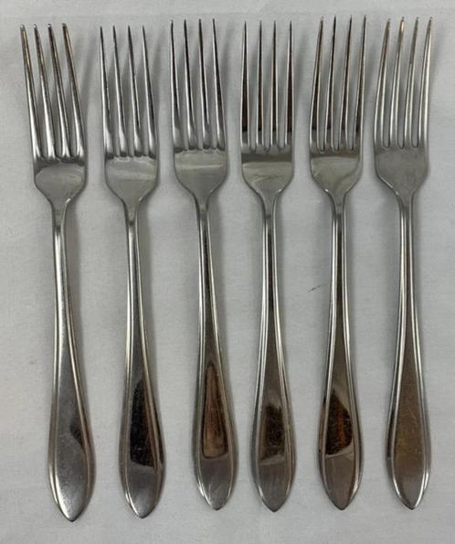 Gero Zilmeta 718 puntfilet vorken 21cm set van 6 tafelvork, Huis en Inrichting, Keuken | Bestek, Zo goed als nieuw, Rvs of Chroom