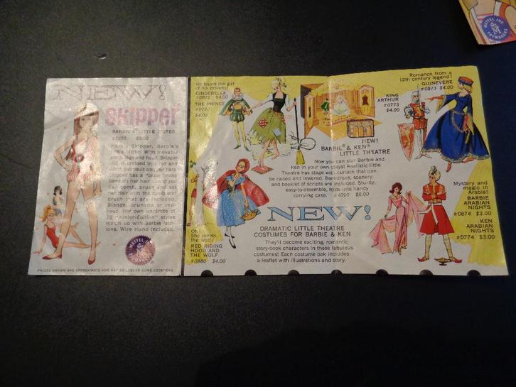 Vintage Mattel folder 1963 New Allan New Skipper, Verzamelen, Poppen, Zo goed als nieuw, Overige typen, Ophalen of Verzenden