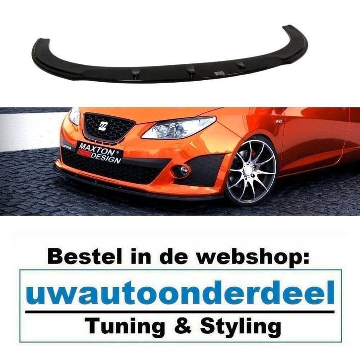 Maxton Spoiler Voorspoiler Lip Splitter Voor Seat Ibiza 6J C, Auto diversen, Tuning en Styling, Ophalen of Verzenden