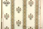 5588 Folklore bloemenbehang symmetrisch retro dessin swiet, Verzenden, Geel