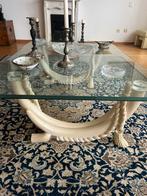 Glazen tafel, Huis en Inrichting, Gebruikt, 100 tot 150 cm, Minder dan 50 cm, Rechthoekig