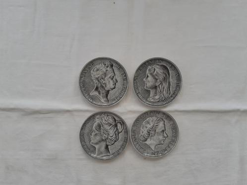 Onderzetters (4x): Muntmotief Willem 3, Wilhelmina, Juliana, Huis en Inrichting, Woonaccessoires | Onderzetters, Pot of Pan, Ophalen of Verzenden